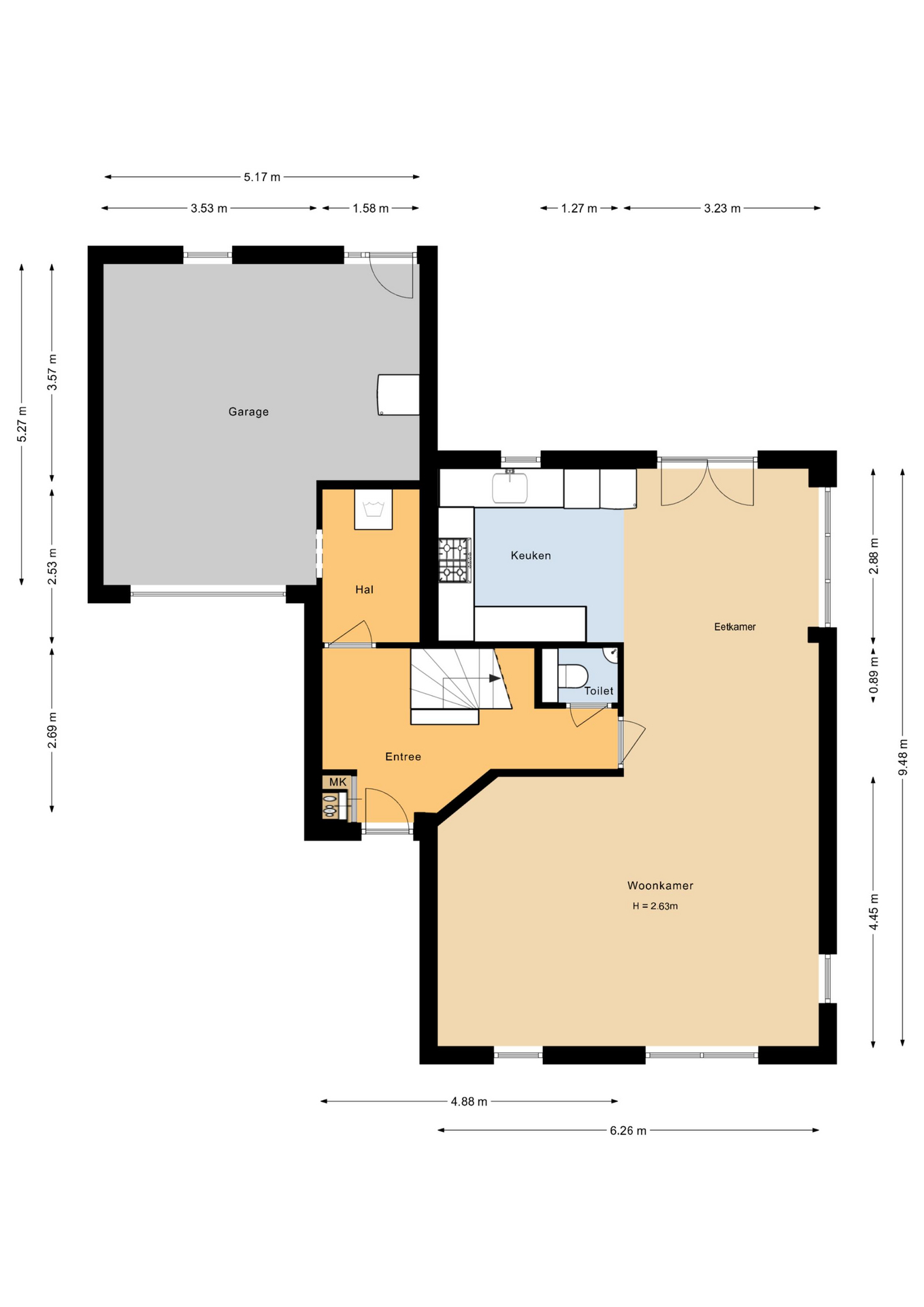 Buizerdlaan 19 - 8245 HL - lelystad-plattegrond-1